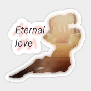 Graphic photo design with form of Mom and I Eternal Love Sticker